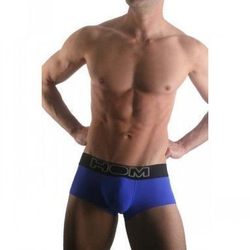 Мужские трусы боксеры  синие с черной резинкой HOM Sports Night Therapy  Trunk Blue