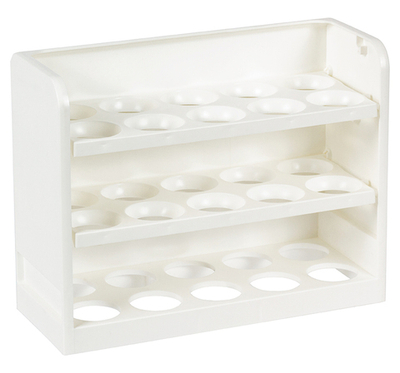 Подставка для хранения яиц в холодильнике 3х уровневая (на 30 шт) цвет белый М1179