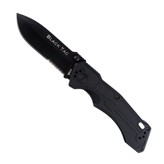 Складной нож Ontario King Cutlery -Black TAC ONT/8793 c клинком из стали 440, рукоять алюминий