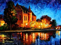 Замок - раскраски по номерам на картоне