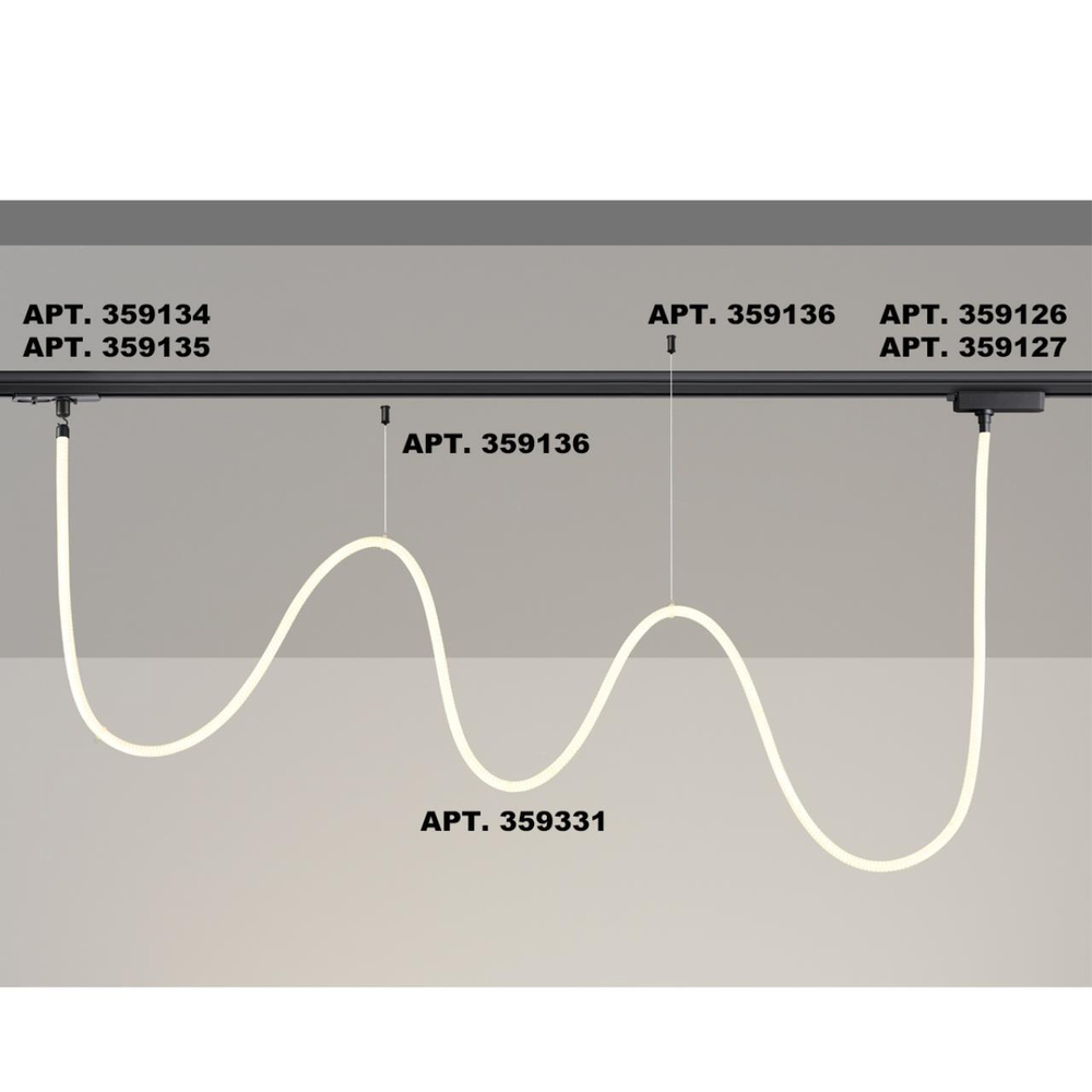 359331 KONST NT24 066 черный Светильник светодиодный IP20 LED 4000K 38W 170-265V 3360Лм RAMO