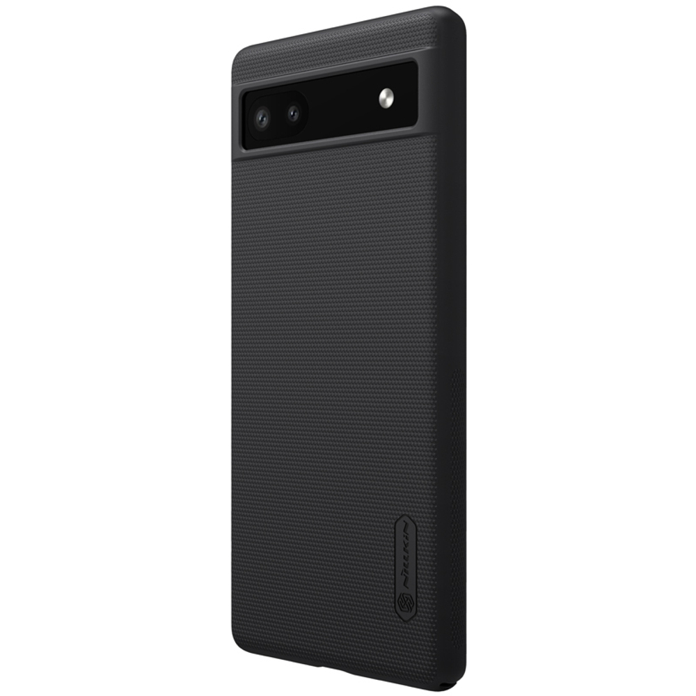 Жесткий чехол черного цвета от Nillkin для смартфона Google Pixel 6A, серия Super Frosted Shield