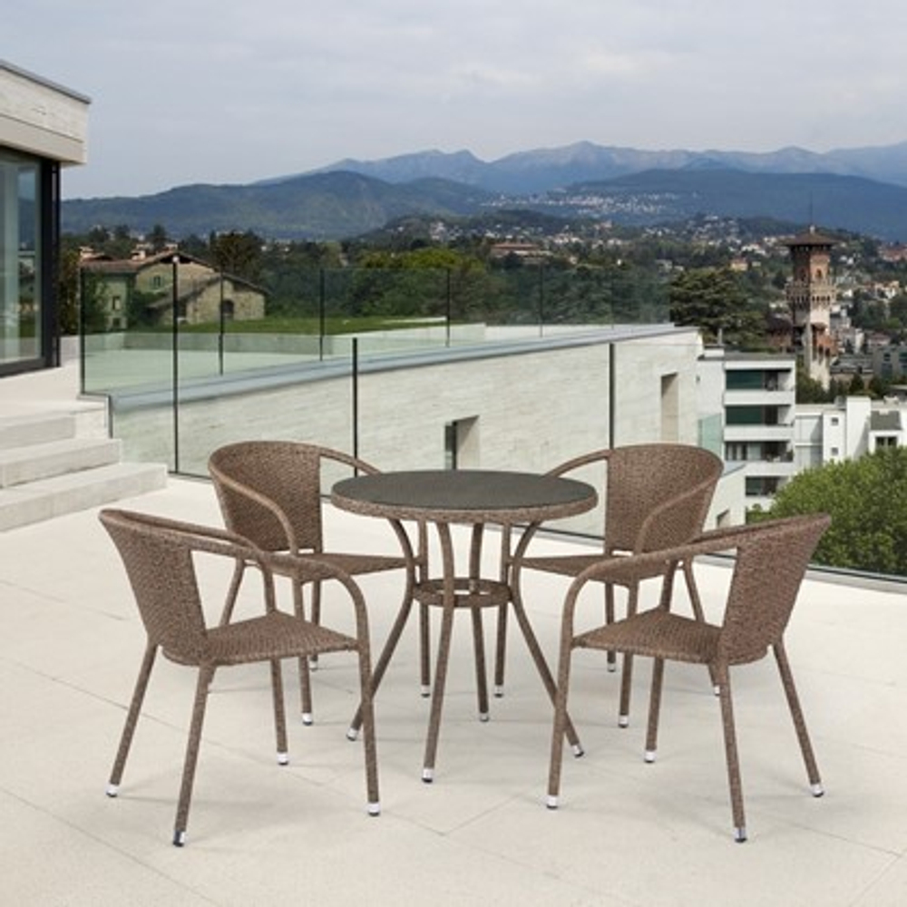 Комплект мебели на дачу T282ANT/Y137C-W56 Light Brown 4Pcs