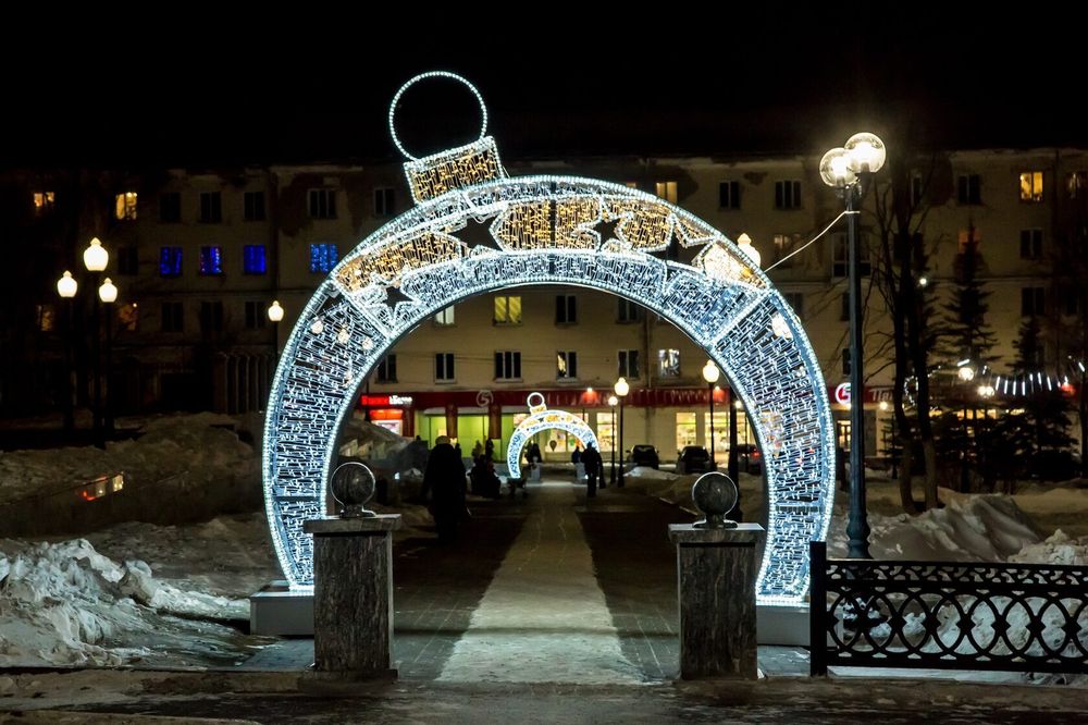 световая арка "Белая зима"