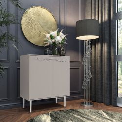 Комод Арт Колор matte Стайл Сильвер с 2 полками Серый агат матовый