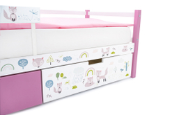 Детская кровать тахта Бельмарко Svogen лаванда-белый лисята