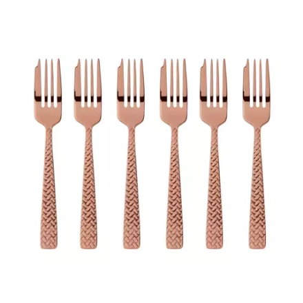 Sambonet - Набор из 6 медных вилок Cortina PVD / артикул   52722CA5  / GTIN 8014808404795