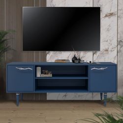 Тумба под ТВ Арт Колор matte 155см Классик Сильвер Королевский синий матовый