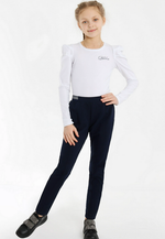 Брюки для девочек "Школа-1" р-р 134, тёмно-синий (Ивашка)