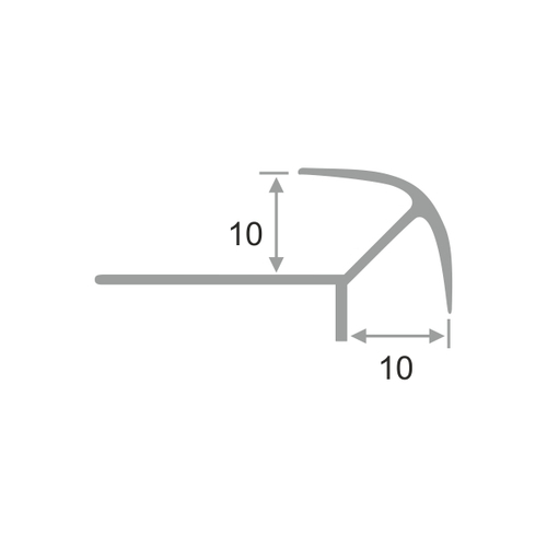 Алюминиевый профиль ПО-10х10 2700 мм