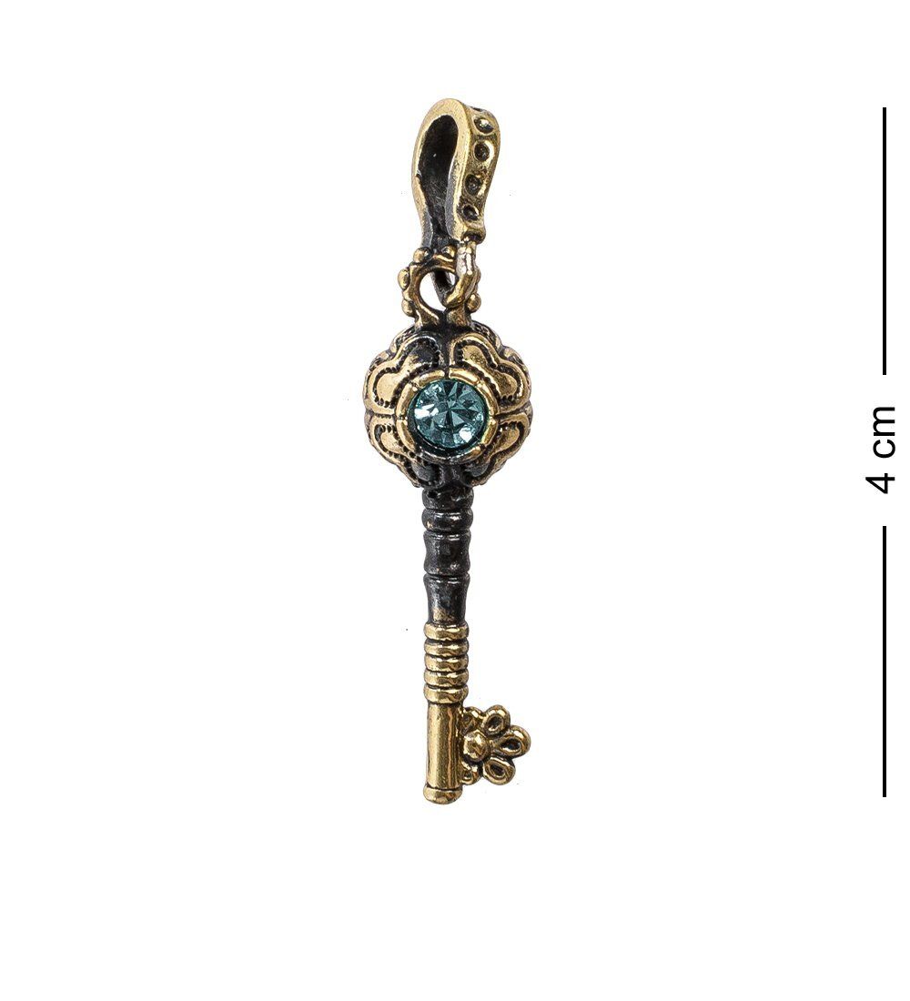 AM-1190 Подвеска «Золотой ключик» (латунь, янтарь)