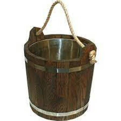 Запарник 12 л с нержавеющей вставкой (дуб с пропиткой) Черная Ночь