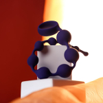 Фиолетовая силиконовая анальная цепочка 35см ToyFa ToDo Grape 356005