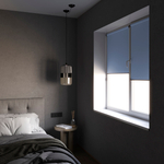 Штора рулонная Блэкаут Натали Небесная Тёмная комплектация