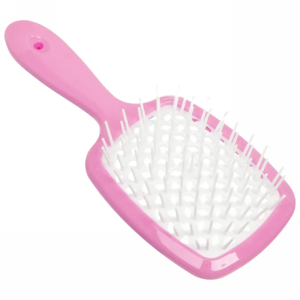 Расческа массажная «Magic Style», прямоугольная, цвет розовый, 20*8,3см●