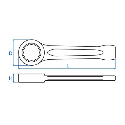 Цена на KING TONY (10B0-24) Ключ накидной ударный 24 мм