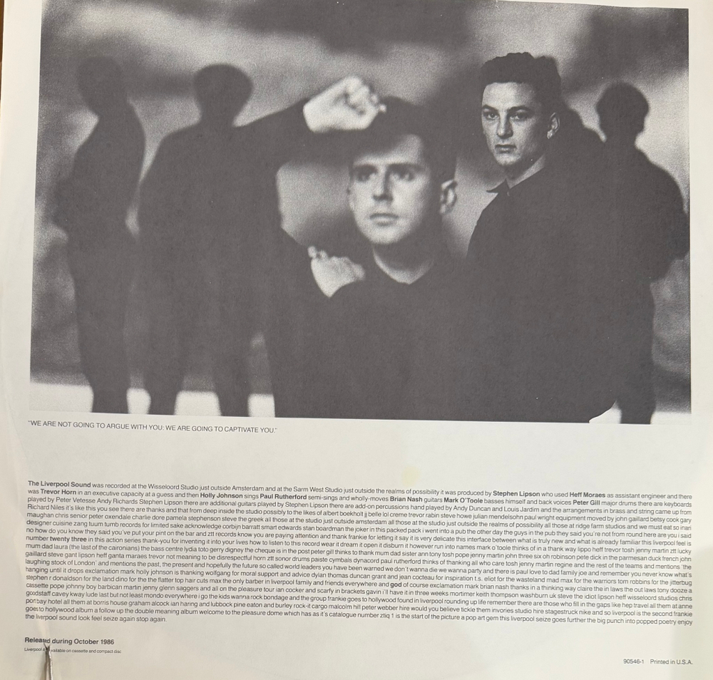 Виниловая пластинка Frankie Goes To Hollywood ‎– Liverpool LP