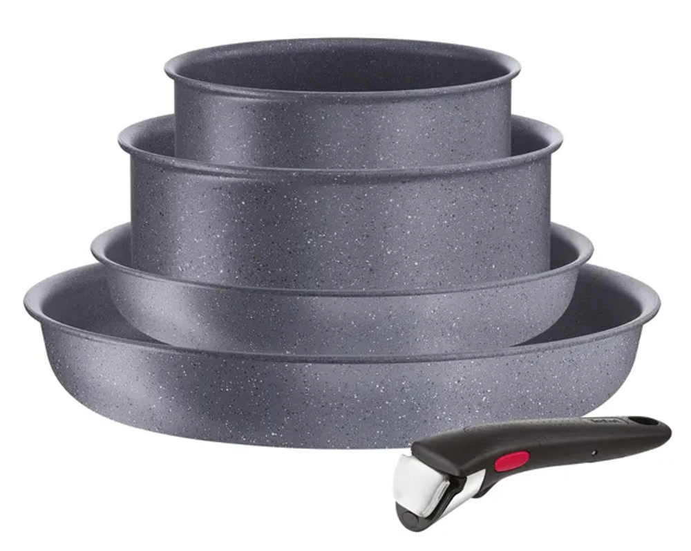 Набор посуды со съемной ручкой Tefal Ingenio Natural Force 5 предметов 16/20/22/28 см L3969053