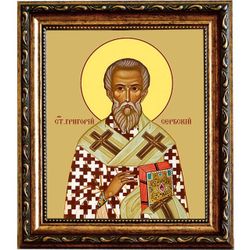 Григорий Сербский Святитель. Икона на холсте.