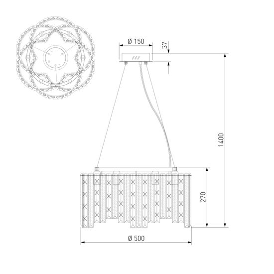 101011/6 / подвесной светильник / хром Smart