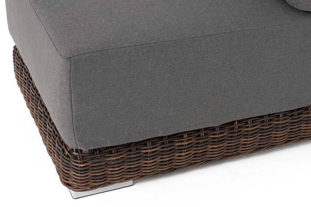 "Капри" модуль диванный прямой с подушками, цвет коричневый