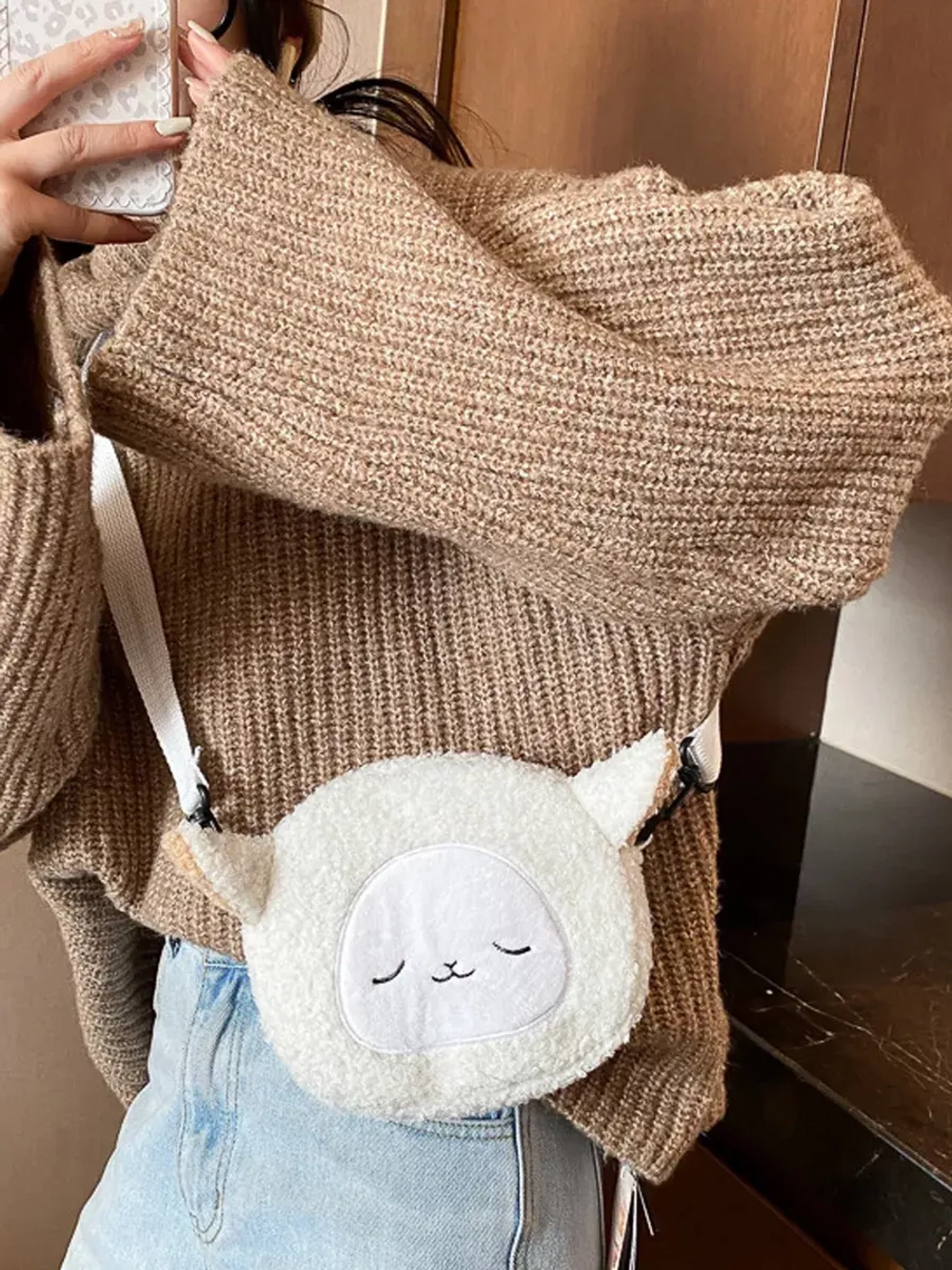 Мягкая игрушка сумка Лама Кучеряма Альпака