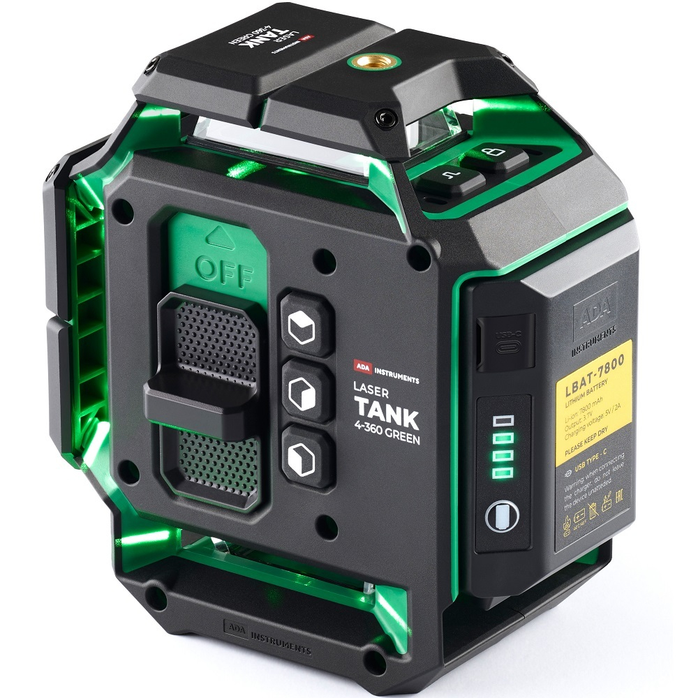 Лазерный уровень ADA LaserTANK 4-360 GREEN Basic Edition   А00631
