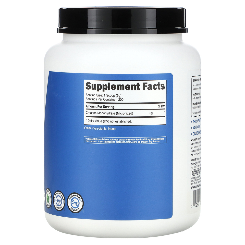 Nutricost, Performance, моногидрат креатина, с нейтральным вкусом, 1 кг (2,2 фунта)