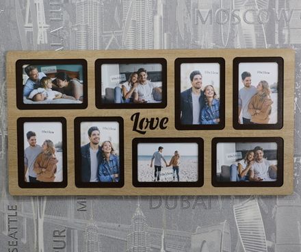 Мультирамка Love на 8 фото