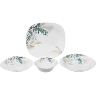 Набор столовой посуды 24 предмета «Тропики» (3вида тарелок по 6шт+6салатников)