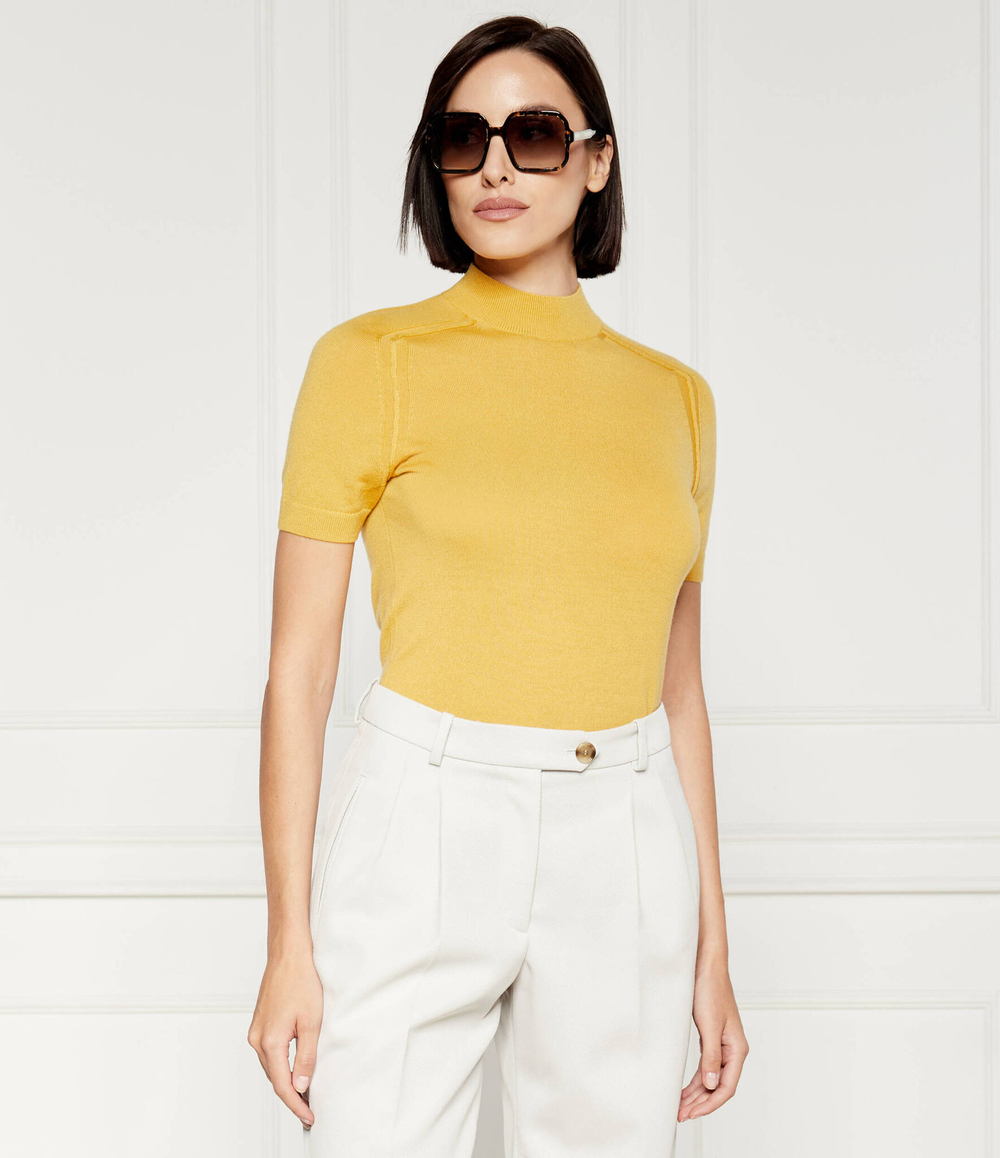 Хлопковый свитер merino Calvin Klein - горчичный(K20K207206)