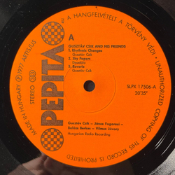 Винтажная виниловая пластинка LP Gusztav Cs k Quartet Густав Ксик, Cs k Gusztav Es Egyuttese (Венгрия 1977)