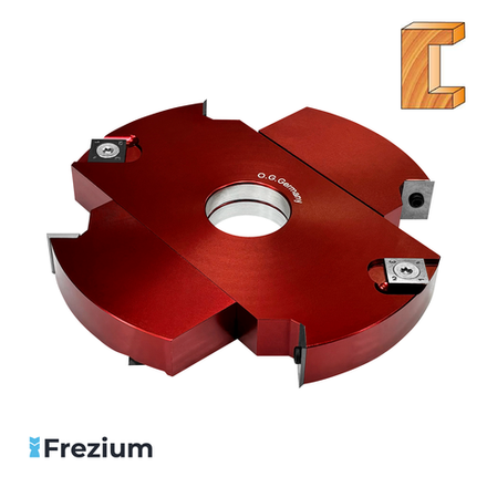 Фреза пазовальная регулируемая из 2-х частей со сменными пластинами "O.G.Germany" (140x32x12/28 Z2+2/2+2)