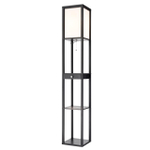 8092/1F COMFI LN26 460 черный/белый, дерево/текстиль Торшер Е27 1*60W 220V PRACTIC