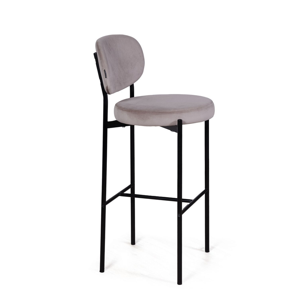 Стул барный Mason, бархат светло-серый 26