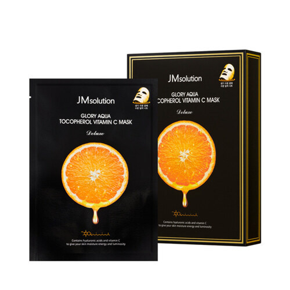 [JM Solution] Glory aqua vitamin С mask - Маска тканевая с витамином С для выравнивания тона, 30 мл