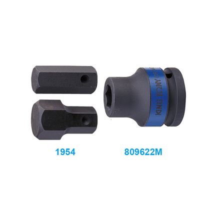 Цена на KING TONY (809622M) Держатель вставок (бит) ударный 1"&gt;22 мм, с винтовым фиксатором