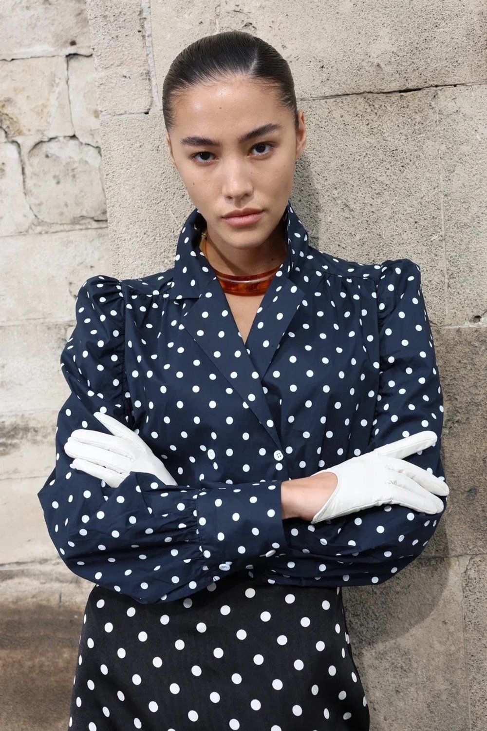 Двубортная блуза Prime, Синяя