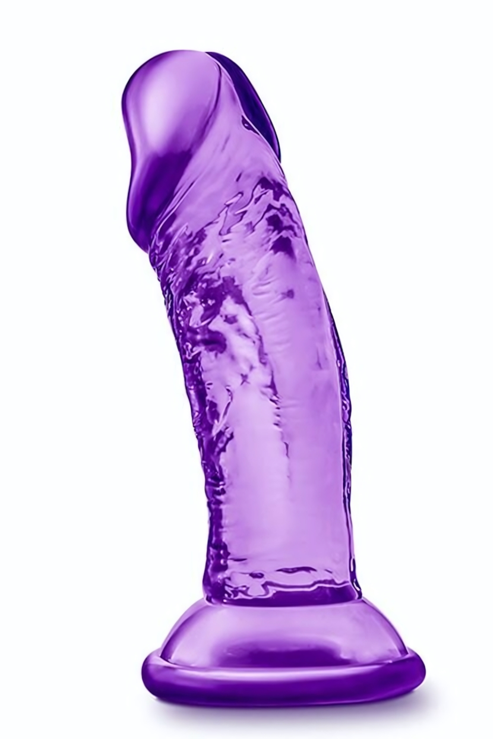 Фиолетовый фаллоимитатор на присоске SWEET N SMALL 4INCH DILDO - 11,4 см. (Цвет: фиолетовый)