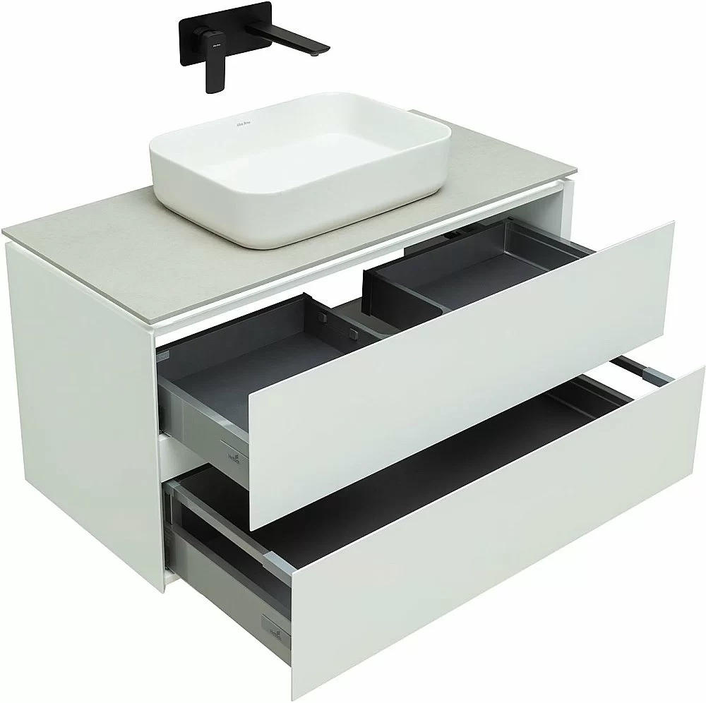 Тумба с раковиной Allen Brau Infinity 100 1.21003.WM белый матовый
