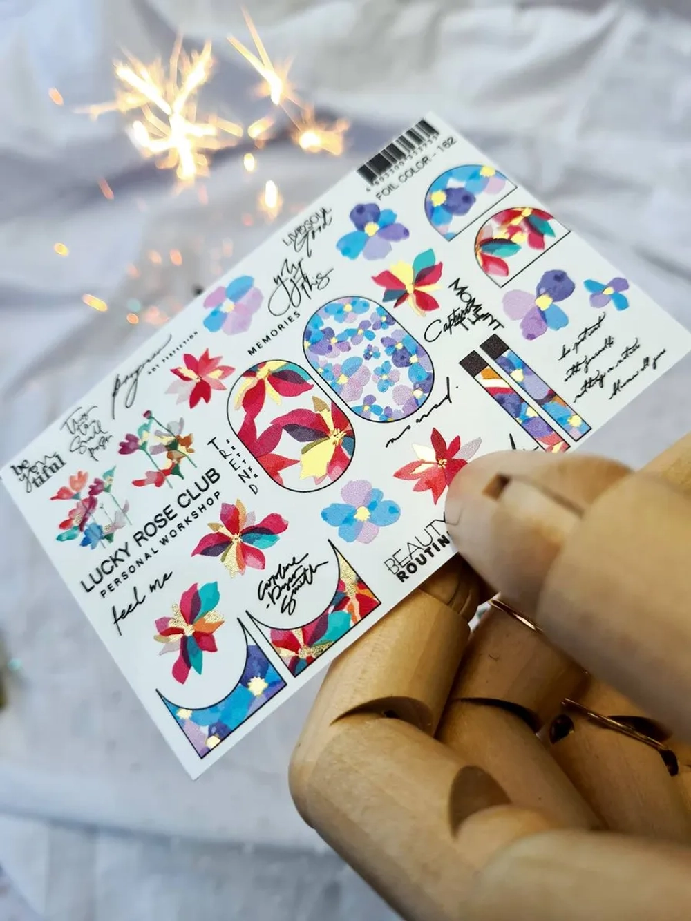 Lucky Rose Слайдеры наклейки для ногтей Foil 162