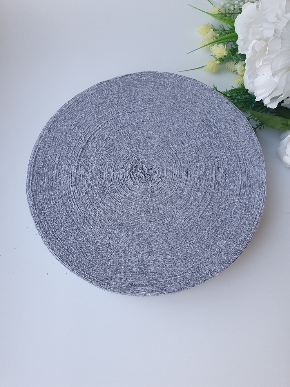 Серый меланж трикотажная пряжа