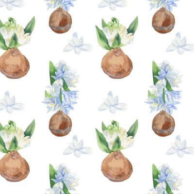 Бесшовный принт гиацинт