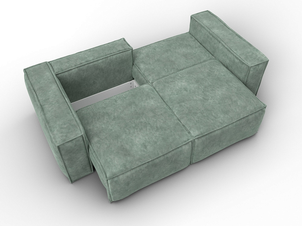 Диван прямой Лига-081 НПБ ВЕЛЮР BRUT 08 зеленый