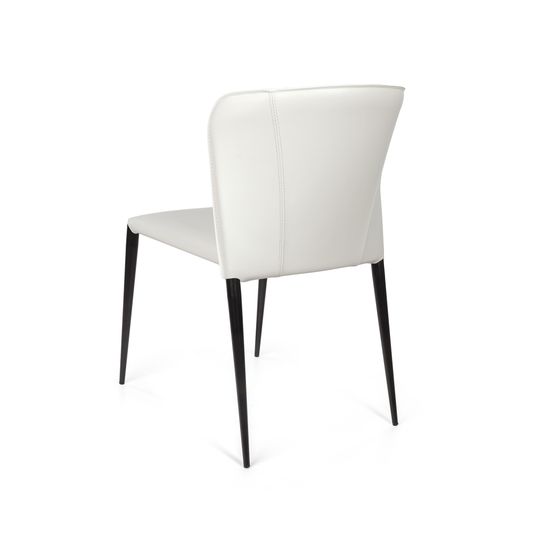 Стул Albert, кожа белый