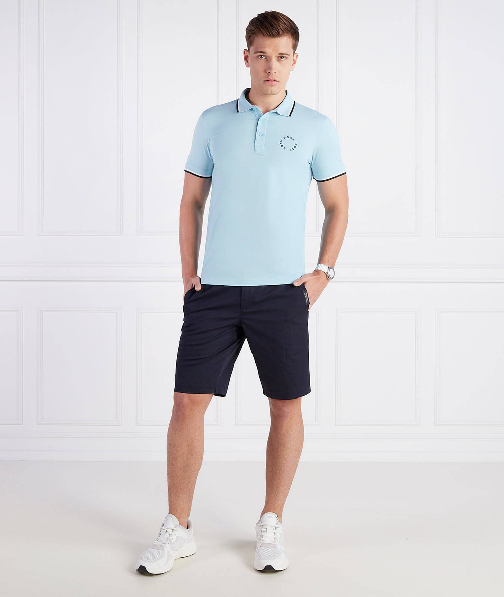 Поло Paule 2 BOSS GREEN - голубой(50488777)