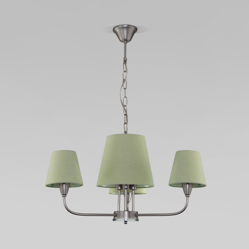 Подвесная люстра с тканевыми абажурами 60153/6 никель