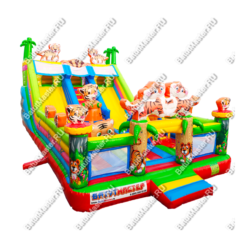 Коммерческий батут "Тигриная страна 2" 10*6*6 м