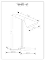 Лампа настольная Moderli V10477-1T Turin