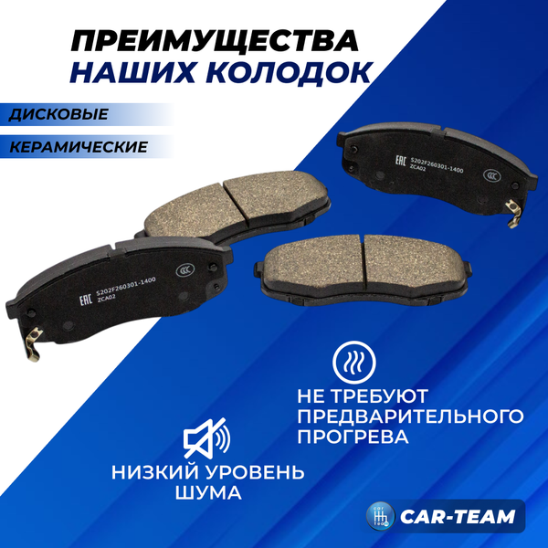 Колодки тормозные передние (керамические) Changan UNI-T (арт. ZCP-1203)